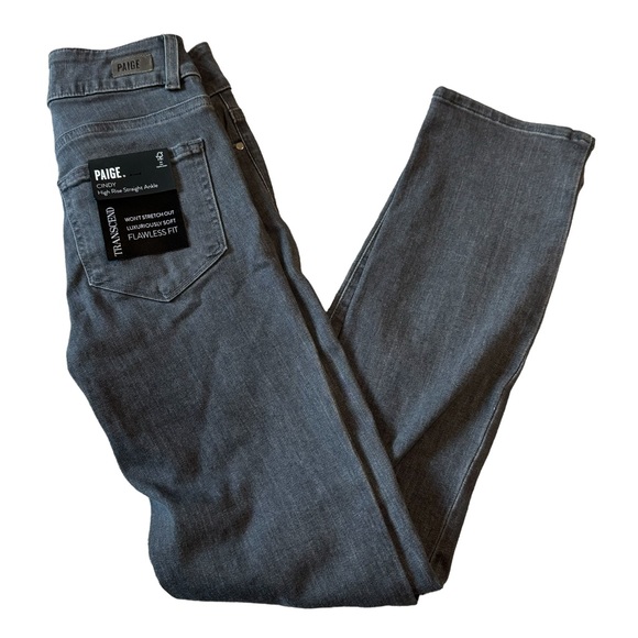 Paige Cindy High Waist straight leg ankle jeans flint grey size 23 - Picture 7 of 7